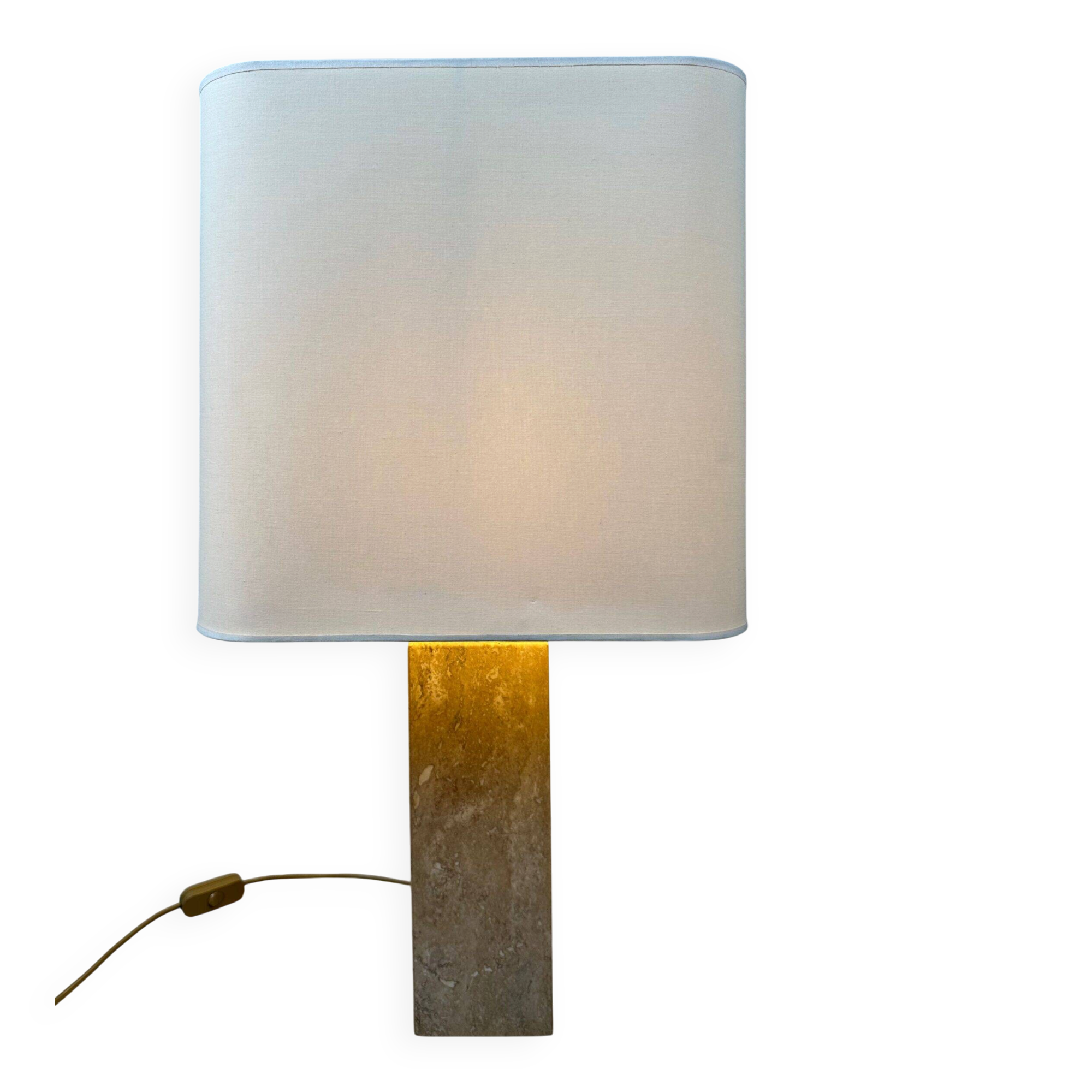 Vintage travertine table lamp