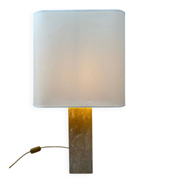 Lampe de table en travertin vintage
