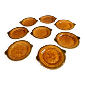 Service à poisson 8 assiettes céramique Sarreguemines vintage années 60