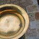 Vintage turquoise brass champagne bucket with grape decoration.