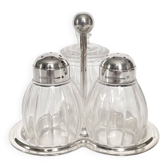 Christofle Dinner Set | Silver-Plated Metal & Crystal | Mid-20th Century