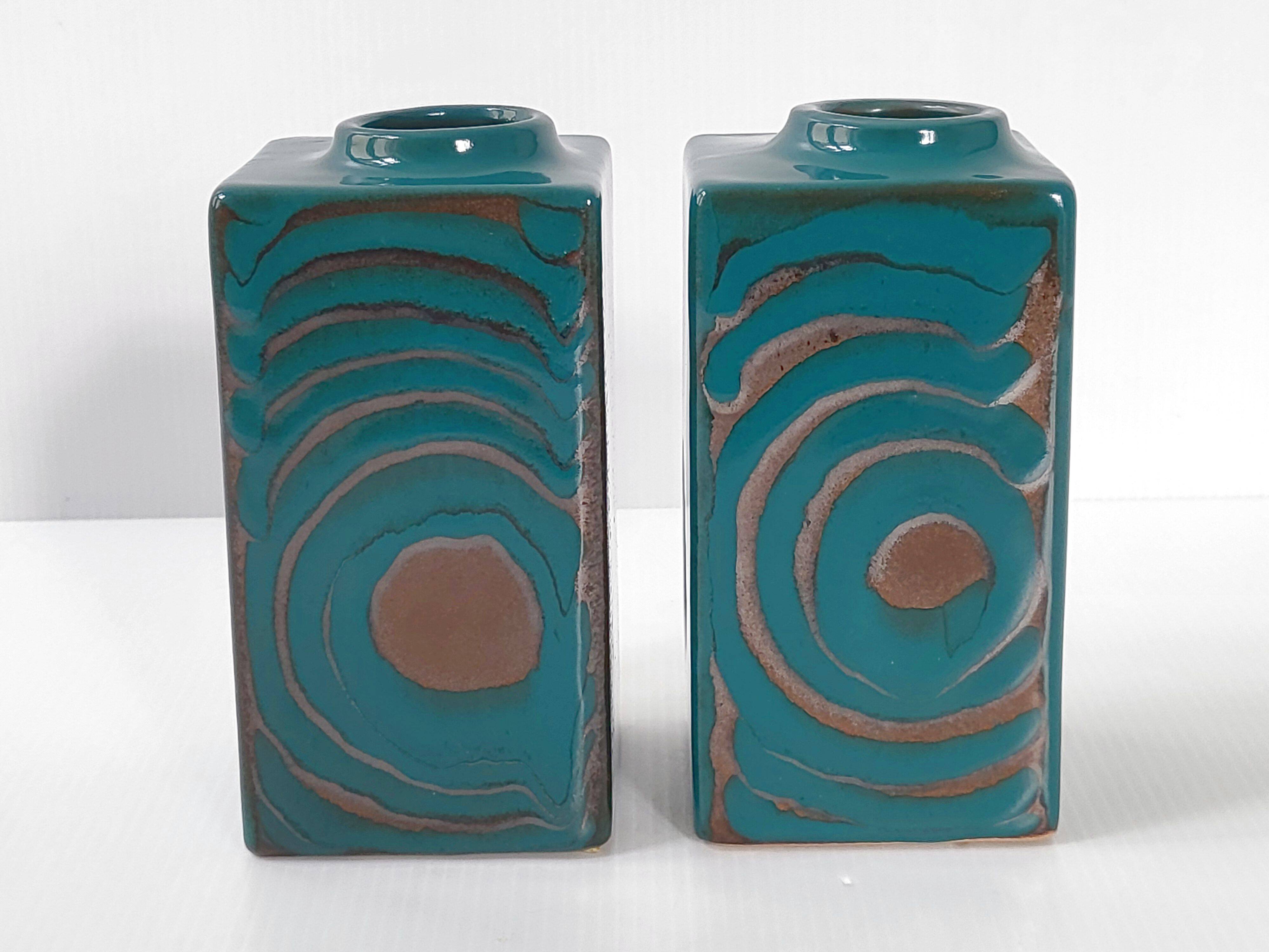 Pair of vintage Veb Haldensleben vases 1960