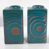 Pair of vintage Veb Haldensleben vases 1960