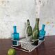 Perforated metal glass basket