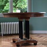 Table - pedestal table with 3 extensions: 4-10 people