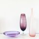 Grande coupe en verre violette 1970