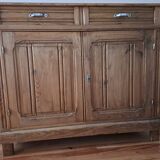 Old Parisian sideboard in raw wood