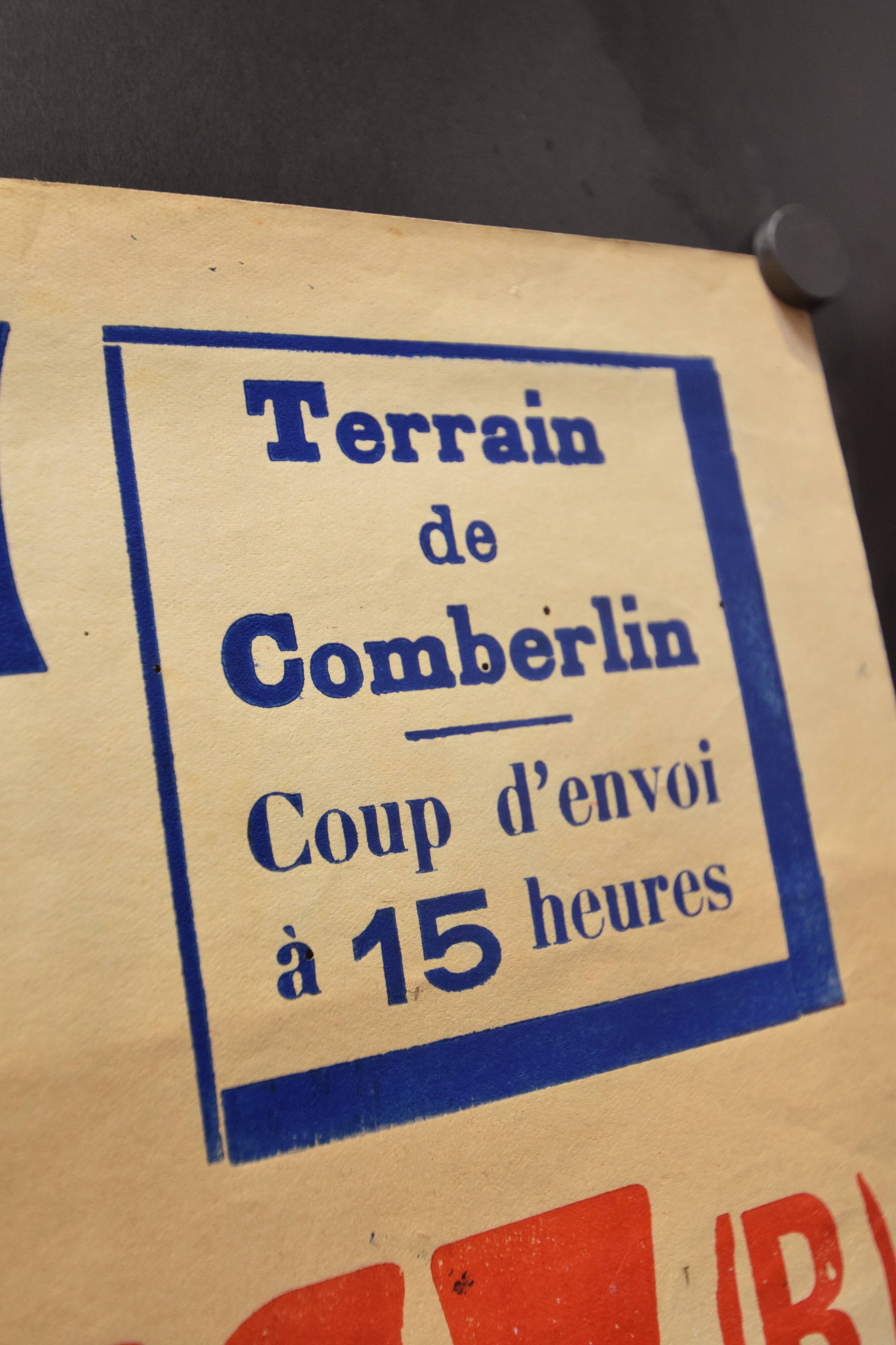 "Rugby Match" poster - City of Langon - 1930s