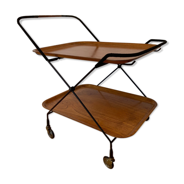 Un chariot de bar conçu par Paul Nagel, JIE Gantofta, Suède, années 1950