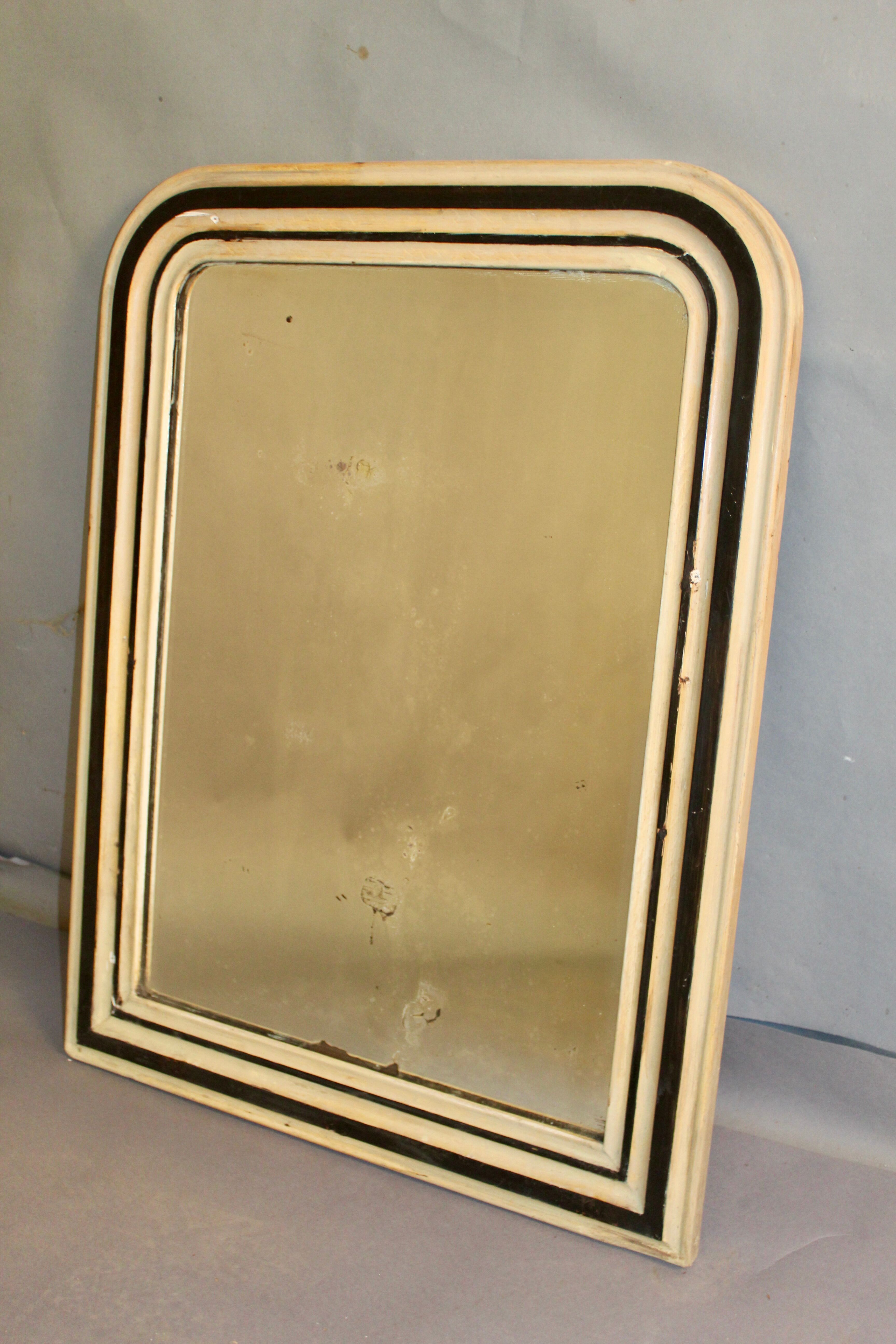 Mirror Louis Philippe Painted XIXth