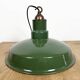 Industrial British Green Enamel Factory Pendant Lamp, 1960s