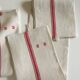 Pair of dishcloths linen monograms old