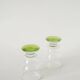 Duo de verres à vin, vert pomme, 1980