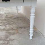 Rustic oak bistro farm table with louis philippe legs - 2m