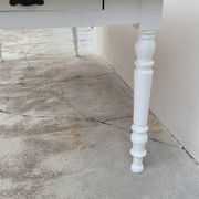 Rustic farmhouse bistro table in oak with Louis Philippe legs - 2m