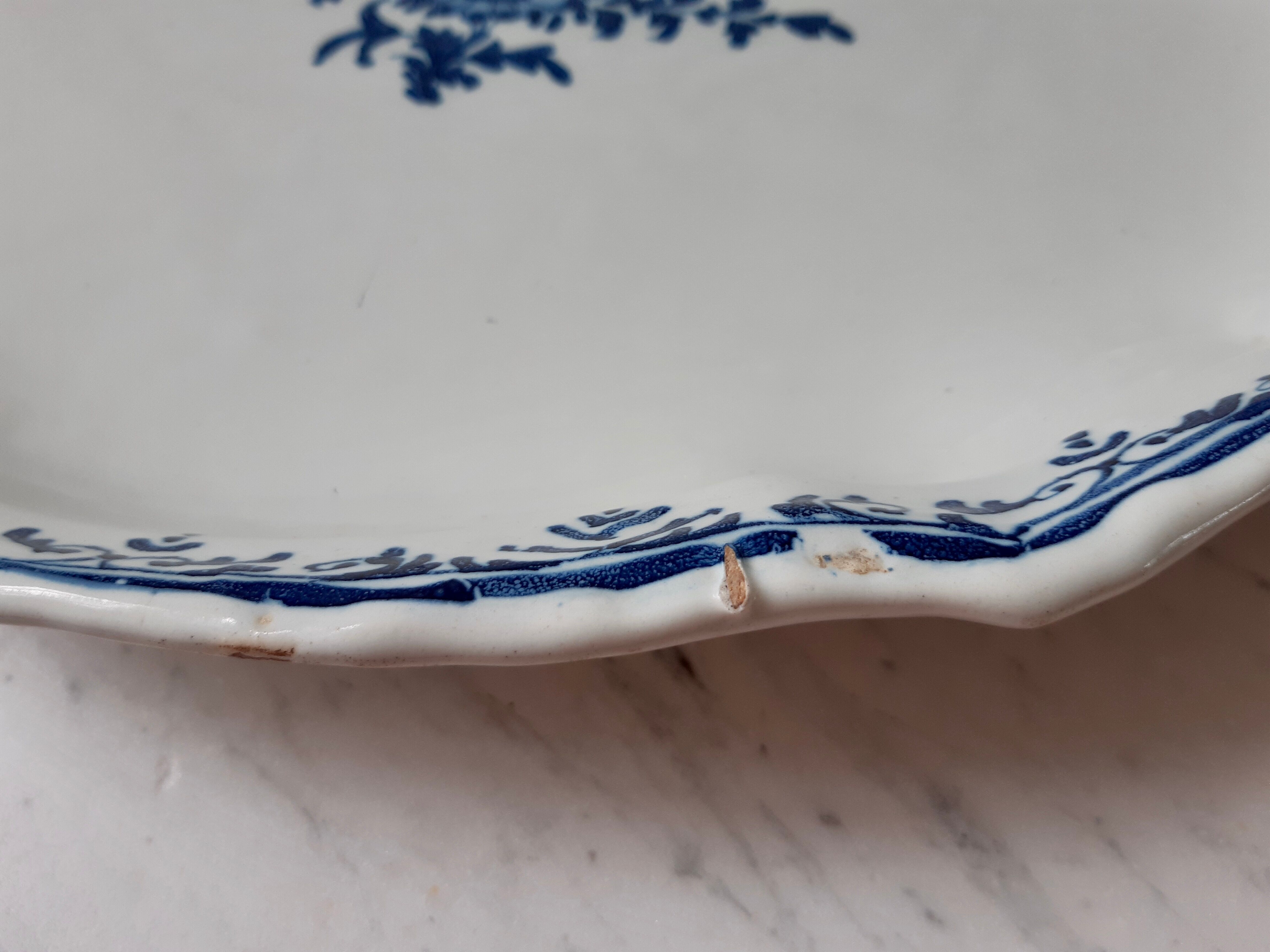 Dish oval iron earth early 20th century