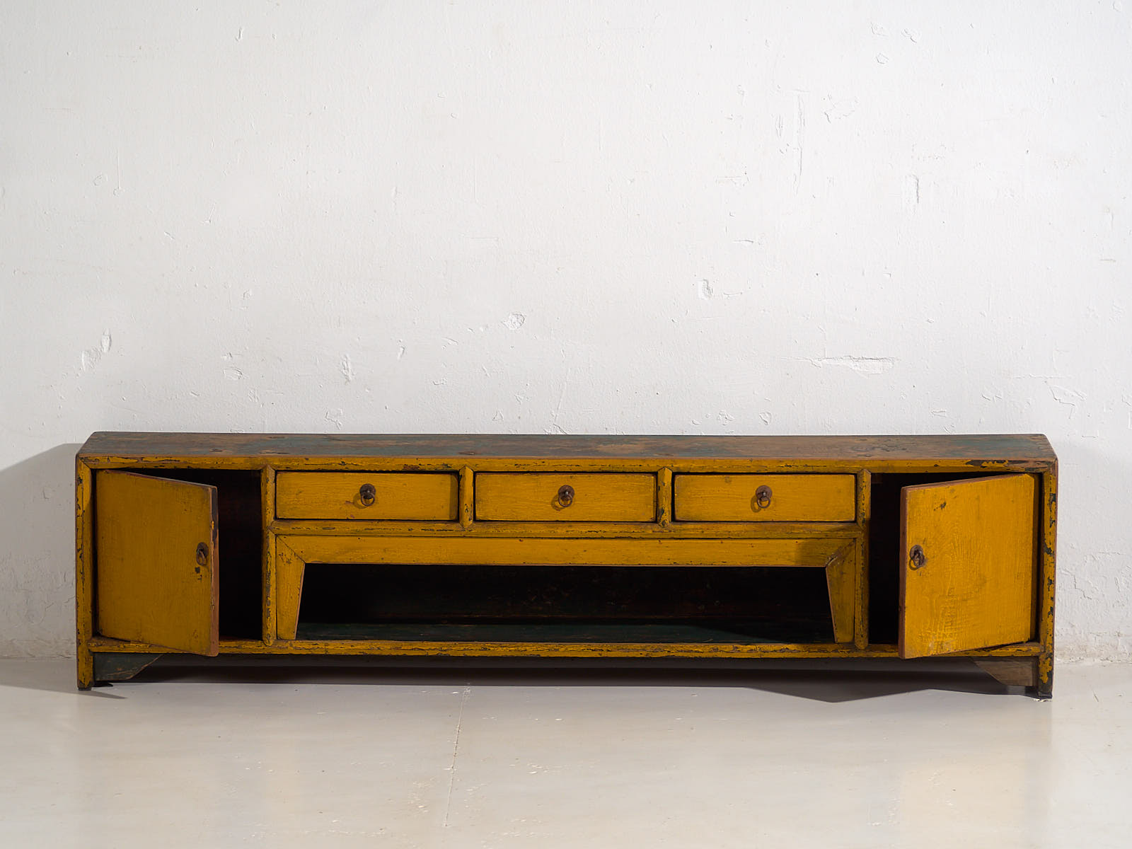 Antique yellow TV cabinet (c.1900)