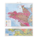Brittany and Loire estuary map 43x43cm vintage from 1950