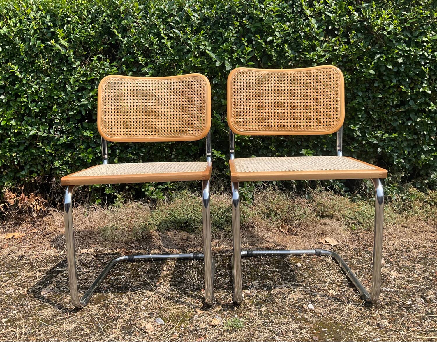 Pair of Marcel Breuer Cesca B32 chairs