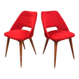 Pair of "fluffy" barrel chairs