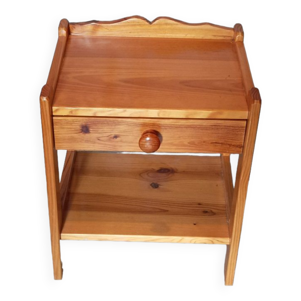 Table de nuit chevet tiroir bois massif Selency