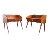Paire de tables de chevet italiennes des années 1950