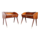 Pair of italian 1950's night stands bed side tables