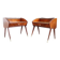 Pair of italian 1950's night stands bed side tables