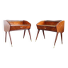 Pair of italian 1950's night stands bed side tables