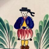 Quimper de Bretagne decorative plates with vintage characters