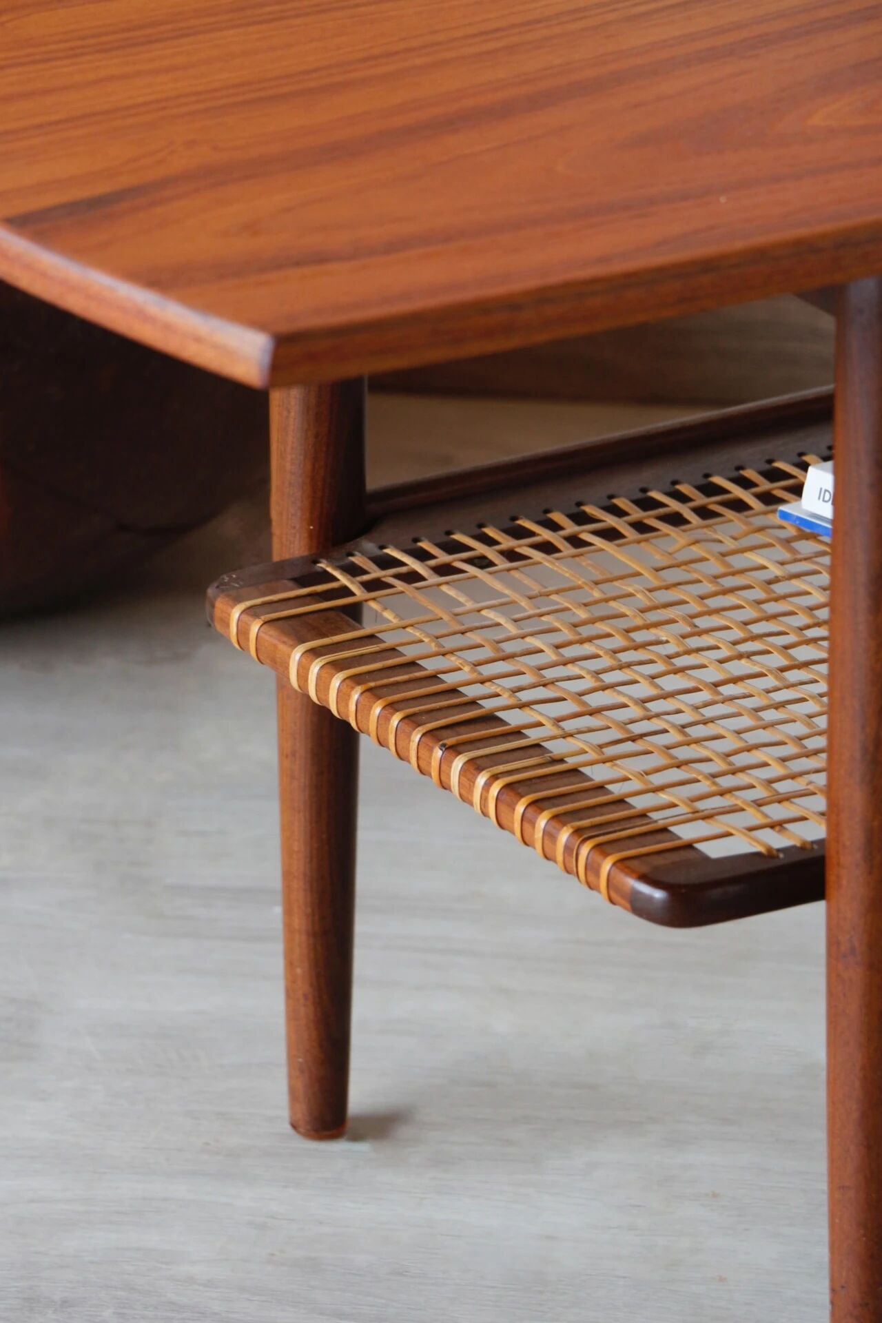 Table basse danoise double plateau en teck 1960
