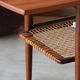 Table basse danoise double plateau en teck 1960
