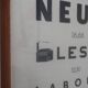 Old optical advertising poster, monoyer scale, framed
