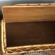 Vintage rattan storage bench for children, 1960s