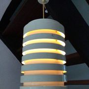 White lacquered metal pendant light - Hans-Agne Jakobsson