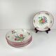 Set of 6 calotte plates Model Réverbère by KG Lunéville, tulip & rose pattern.