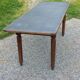 Farmhouse table, late 19th/early 20th century, 6 drawers, slate top 2