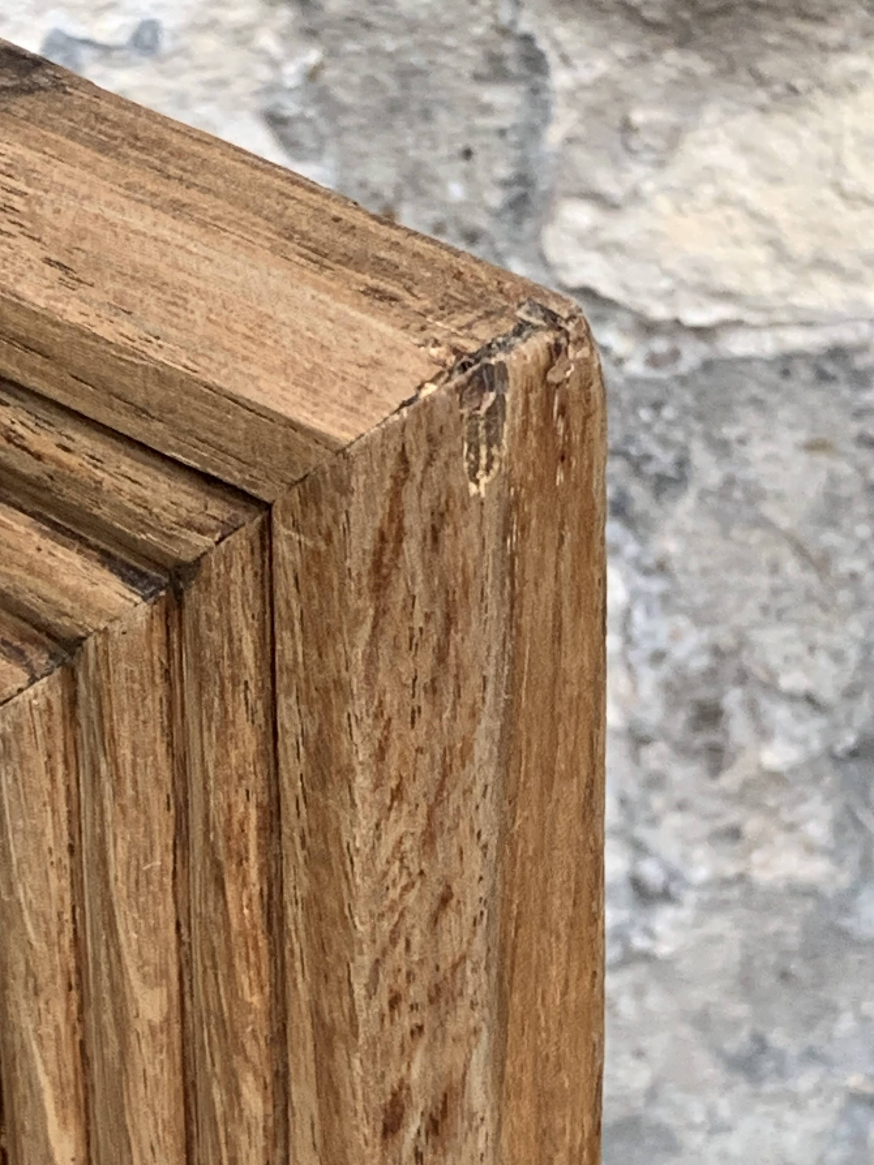 1940 beveled mirror solid raw oak 74x104