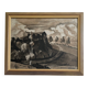 Watercolor on paper André-Charles Nauleau landscape with path 20th century