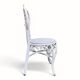Chaise cœur Peacock rotin blanc 1970
