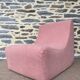 Vintage pink corduroy low chair