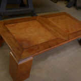 Leather coffee table 1970 " checkers "