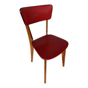 Chaise Scandinave Ancienne - rouge