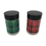 Duo of glass pot Scottish décor