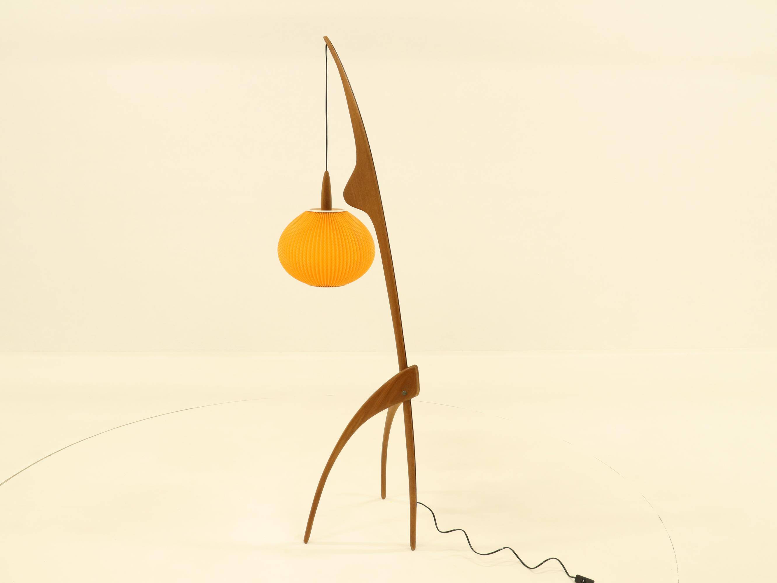 Lampadaire Mante religieuse par Rispal, France, années 1950