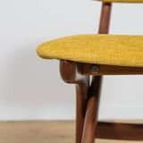 Mid-Century Teak Dining Chairs  Scissor by Louis van Teefelen for Wébé, Netherlands, 1950s, Set of 4