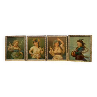 The four seasons lithographs