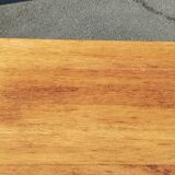 70' wood and chrome kitchen table