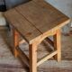 Tabouret d'atelier en pin massif vintage