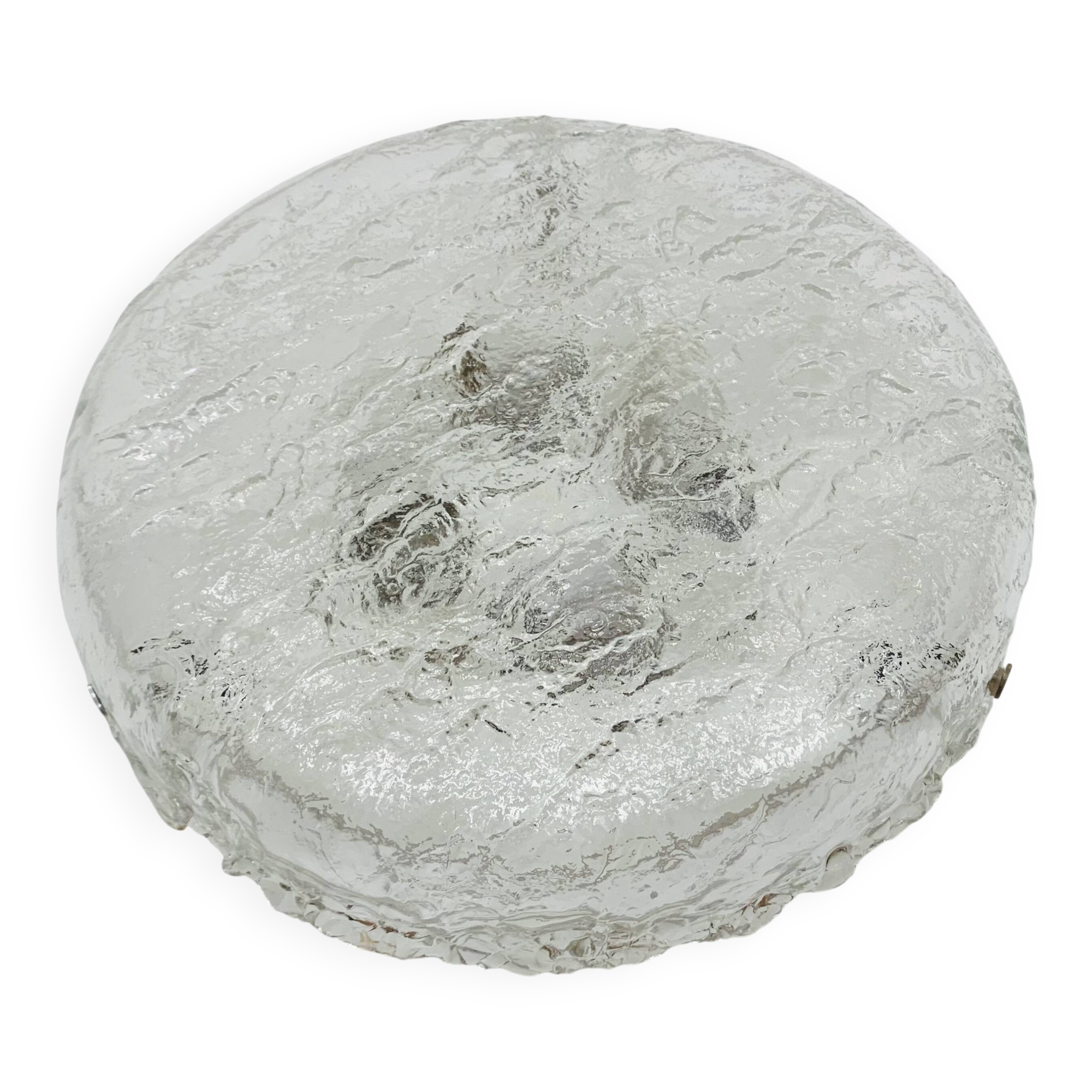 Plafonnier en verre glacé par Kaiser Leuchten